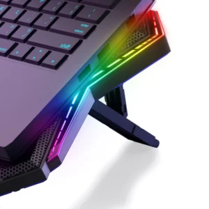 COl hyCOLD Refroidisseur d ordinateur portable K40 RGB support de refroidissement 6 ventilateurs conception muette support 1