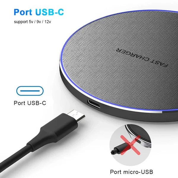 Chargeur sans fil à induction rapide