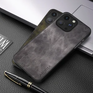 Coque en cuir de luxe pour iPhone