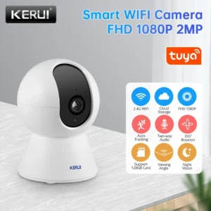 KERbiomTuya Mini cam ra de surveillance IP WiFi intelligente s curit domicile sans fil AI poign 1