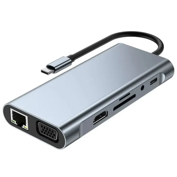 Station d accueil multi ports pour ordinateur portable 11 en 1 Type C USB 3 0