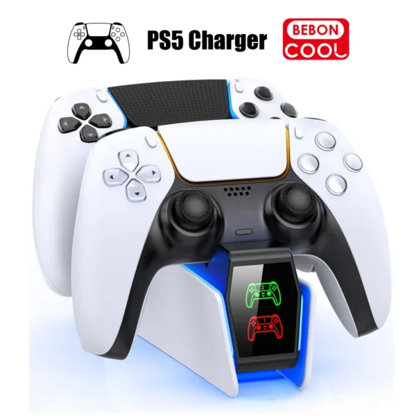 Station de charge de contr leur RVB pour PlayStation 5 chargeur rapide indicateur LED support de