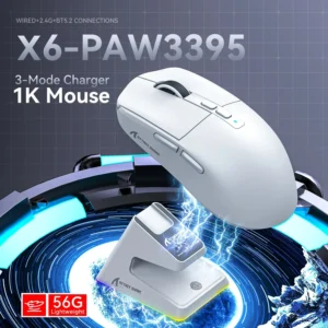 X6 Souris de jeu sans fil l g re 3 modes filaire 2 4G BT stimule 1