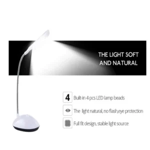 Lampe de bureau de lecture LED pliante protection des yeux lampe de livre batterie AAA lampe 1